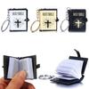 Christian Holy Bible Book Hanging Pendant Keychain Keyring Holder