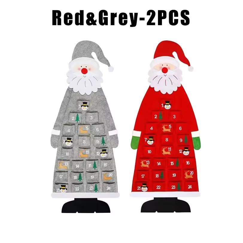 Christmas Countdown Calendar Door Ornament Crafted From Soft Felt This Santa Advent Hanger Safely Brightens Your Holiday Home