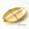 Gloden Ceramic Leaves Plate Tree Leaf Jewelry Snacks Dessert Silver Storage Tray Rose Gold Ceramics  Enamel Trinket Dish