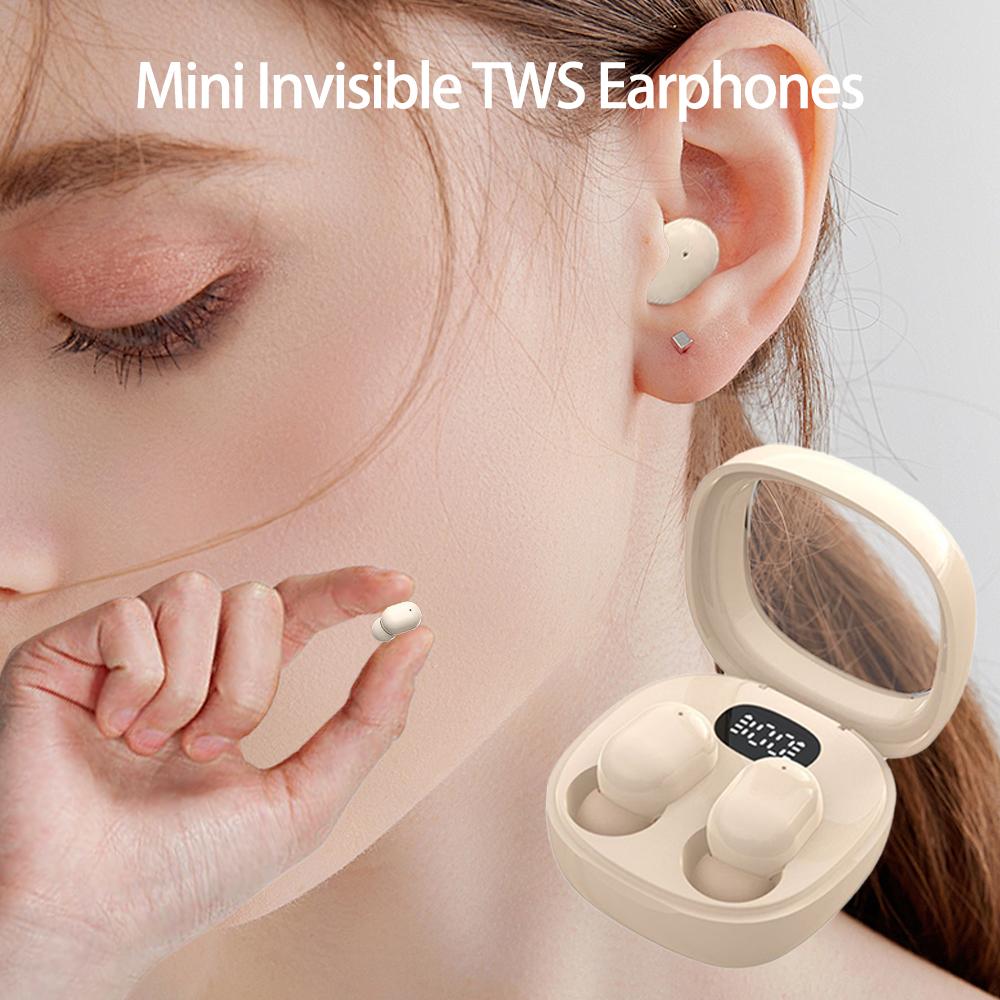Мини Невидимые Наушники TWS Bluetooth 5.3 Наушники Беспроводные Гарнитуры HIFI Стерео Шумоподавление Вкладыши Для iphone Xiaomi