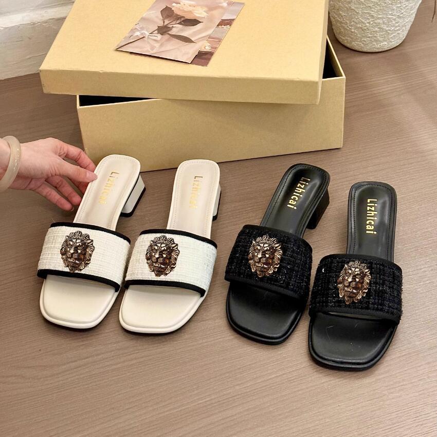 Fashion Summer Couples Flip-flops Brand Designer Casual Be Ach Slippers Women's Luxury Sandals Italian Dinner Party Style