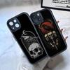 Череп Готический Жуткий Пастельный Гот Чехол Для Телефона Для iPhone 17 16 15 14 13 12 11 Pro Plus Max Мягкий ТПУ Защита Мягкий Чехол