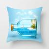 Tourist Scenic Spot Series Patterns Throw Pillow Cover With Short Plush Print For Living Room Sofa Decoration Cushion Cover