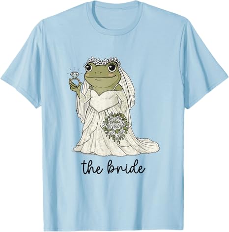 Retro Bridal Frog Party Bridesmaids Funny Mog Mob Wedding Tshirt Womens Fashion Bride Party Clothes Novelty Gift Girlfriend