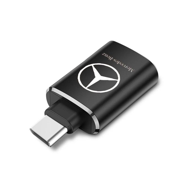 Car Type-C Turn USB3.0 Adapter Auto Converter Interior Parts Stickers For Mercedes-Benz C320 CL55 CL600 CL65 C240 C280 C320 W203 ABEFG1