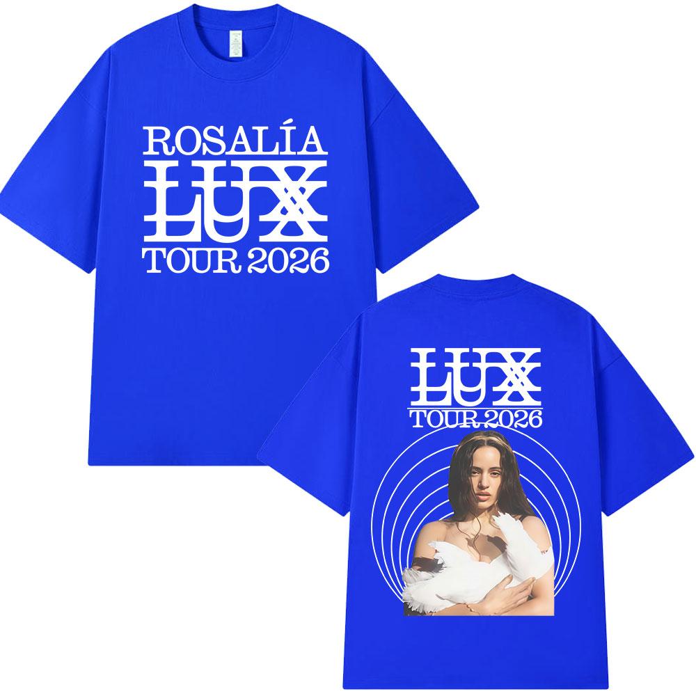 Rosalia LUX Tour 2026 T Shirts Unisex Women Clothing Casual Cotton Oversized T-shirt Fashion Harajuku Short Sleeve O-Neck T-shirts
