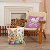 Easter Bunny Pillow Cover Holiday Decoration Letter Sofa Cushion Cover Bedroom Bedside Square Cushion Cover