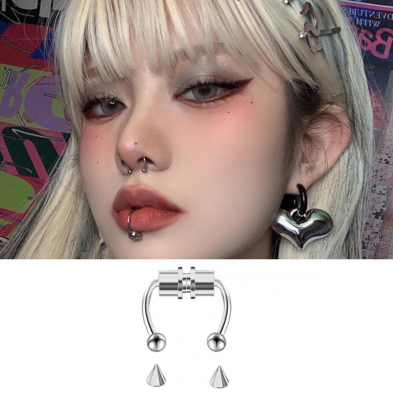 Титановая сталь многоцелевые серьги-клипсы для губ для мужчин и женщин унисекс панк крутой хип-хоп непирсинг ювелирные изделия
