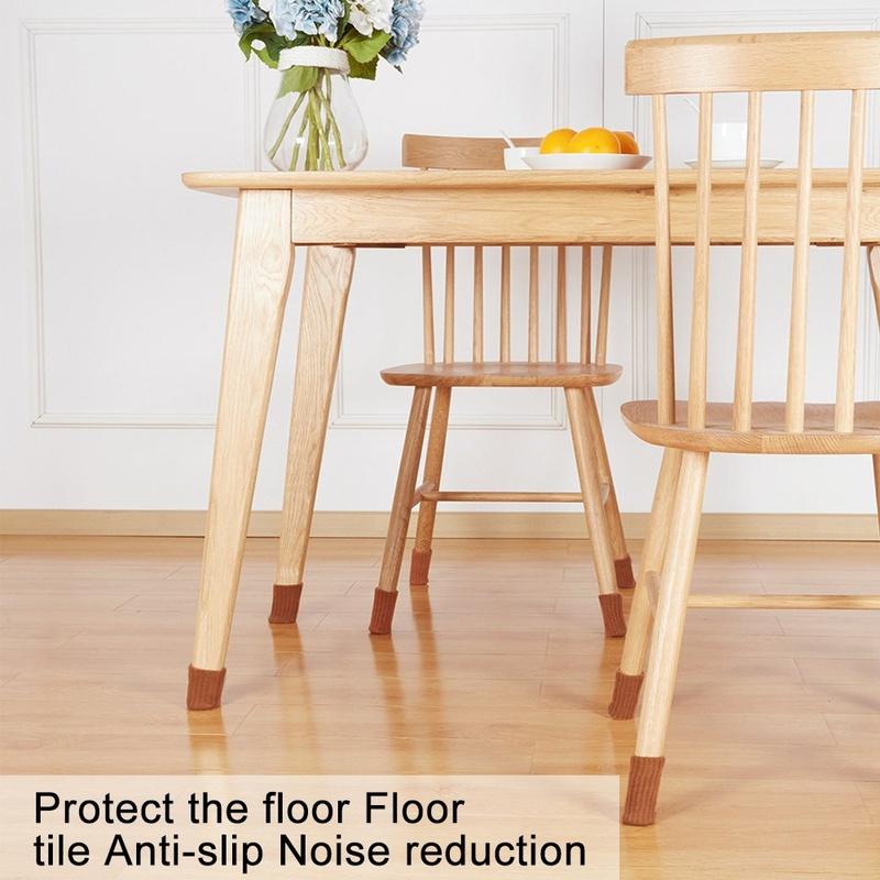 4 шт. вязаные носки для ног стула, мебельные ножки стола, защитные накладки на пол, защитные накладки на пол