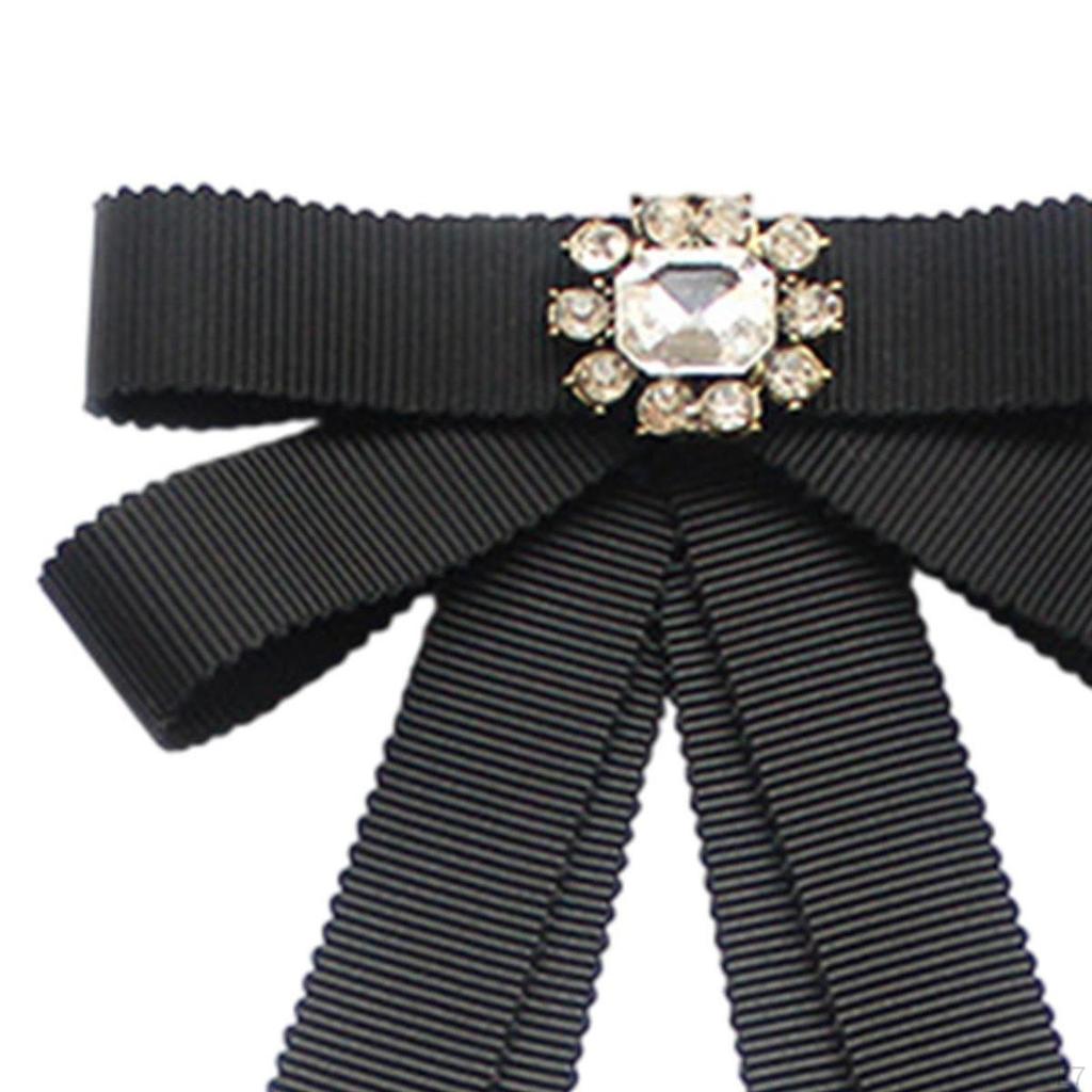 Bow Tie for Women Neck Brooch Pin Pre Tied Bowtie Ribbon Clothing Accessories