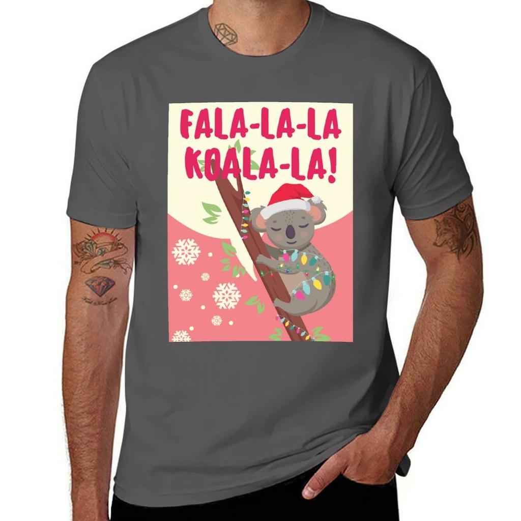 Falalala Koala La Christmas Koala Greeting Tshirt Trend Art Print Tshirt