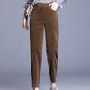Retro Thin Corduroy Pants Women Spring Autumn Straight Loose Causal Trousers Female Fashion Pants