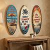Summer Surfboard Wall Hanging Beach Themed Surfboard Sign Ornament  Perfect Gift for Surfers