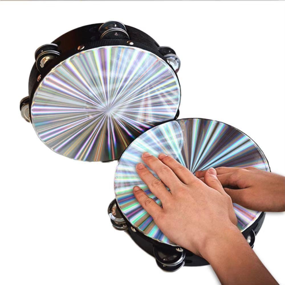 6/8/10 Inch Hand Drum Single/Double Row Tambourine Handbell  Musical Percussion Instrument