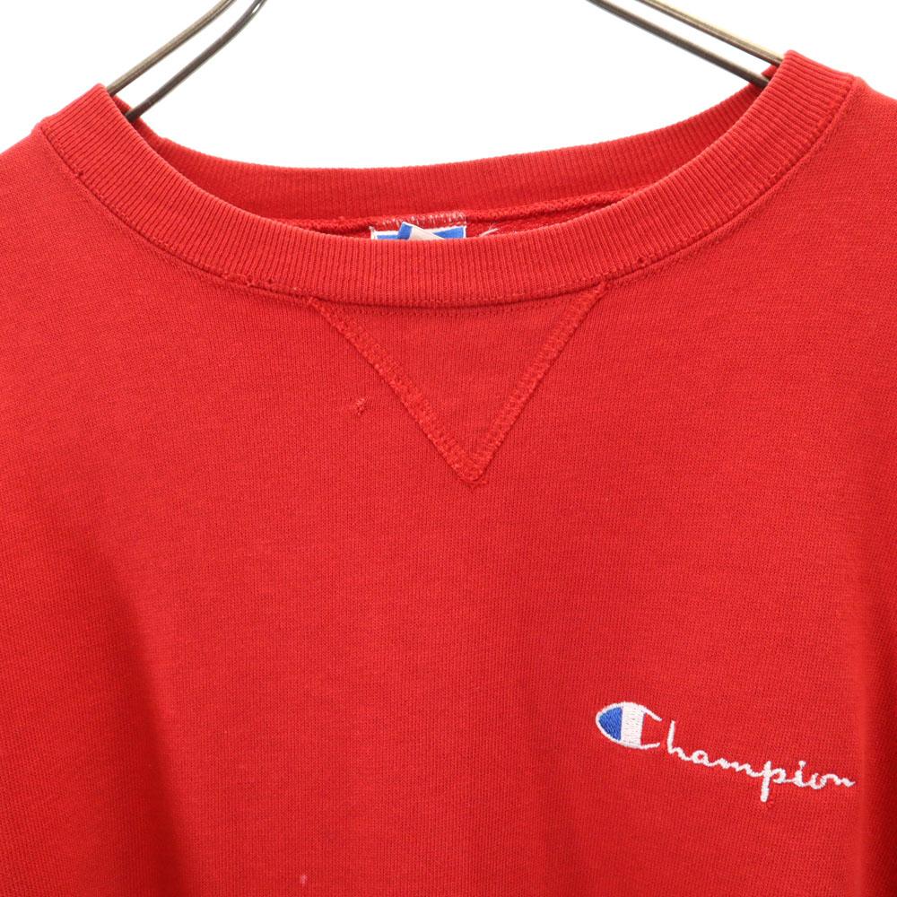 Champion 90-е Сделано в США Старый синий ярлык Свитшот с длинным рукавом XL Красный Мужской Б/У