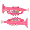Horn Toy Simulation Design Dynamic Lighting Effect Musical Instrument Horn Toy Gift with Lanyard for   3 Years Old