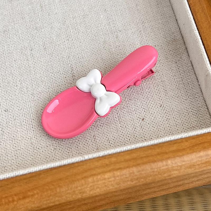 UXSL Новые милые и забавные креативные заколки для волос, красочные заколки-бантики, заколки для волос в виде суповых ложек для женщин, девушек, заколки-автоматы, модные аксессуары для волос