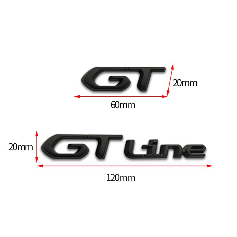 3D Car Sticker GT Logo Metal Emblem Badge Decals For 208 GT LINE 2008 E208 308 306 106 206 205 307 3008 207 508 5008