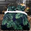 Green Leaves Tropical Duvet Cover Set Queen Bedding Set Full Queen Leaves Comforter Cover King Size 2/3pcs Polyester Quilt Cover