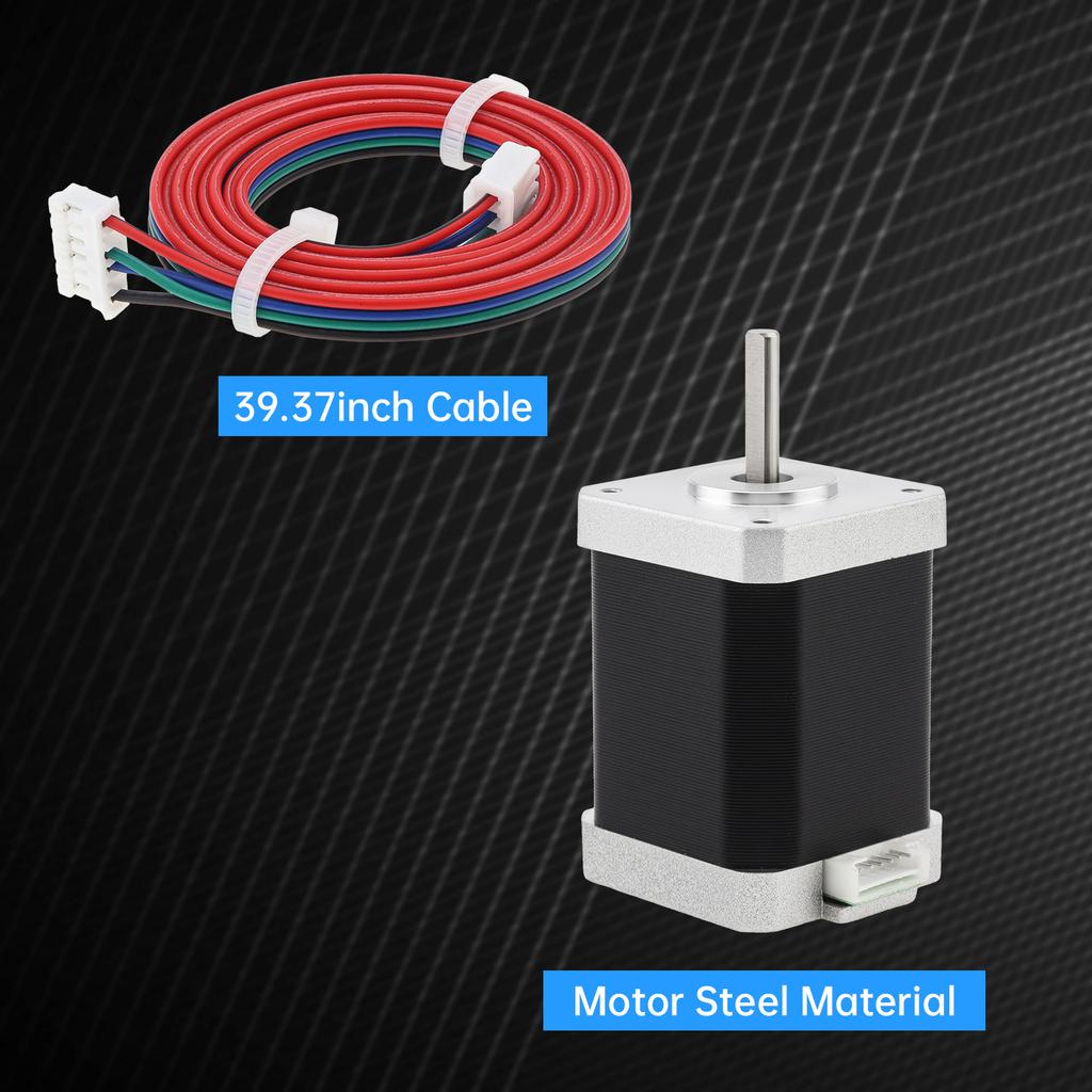 Шаговый двигатель Nema 17 60MM биполярный 2A 85N.cm(118 унций.дюйм) 42 двигателя 2 фазы 4 провода биполярный шаговый двигатель 1.8 градуса для ЧПУ 3D принтера