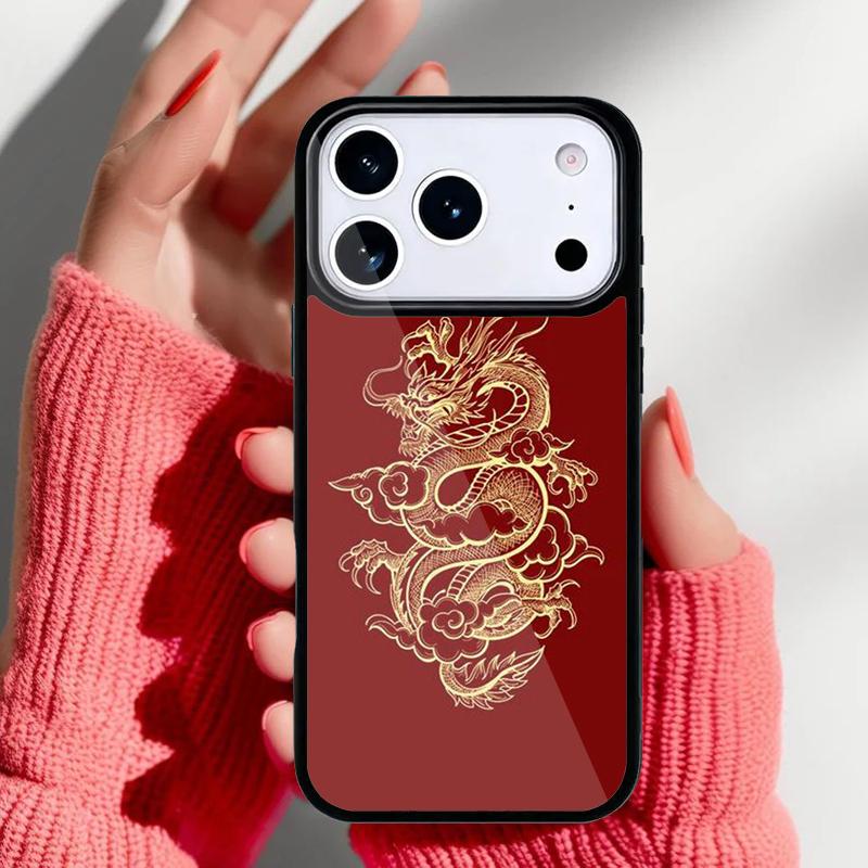 Японский чехол для телефона DRAGON TATTOO для iPhone 17 16 15 14 13 Pro Max Задняя крышка для 12 11 Pro Coque