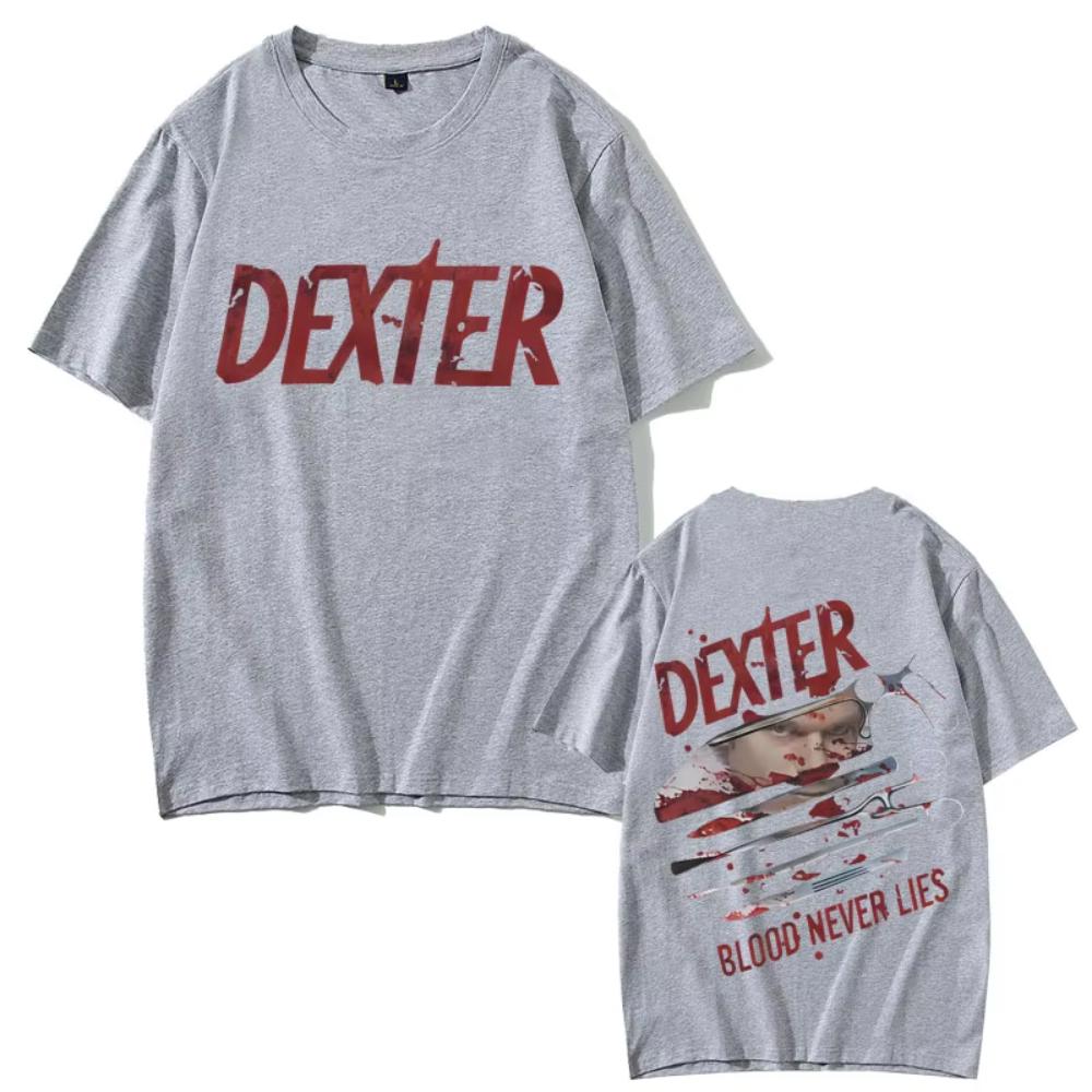 Tv Play Dexter Morgan Blood Never Lies Graphic Tshirt Unisex Women Casual Cotton Vintage T Shirt Unisexs Clothing Oversized Tshirts