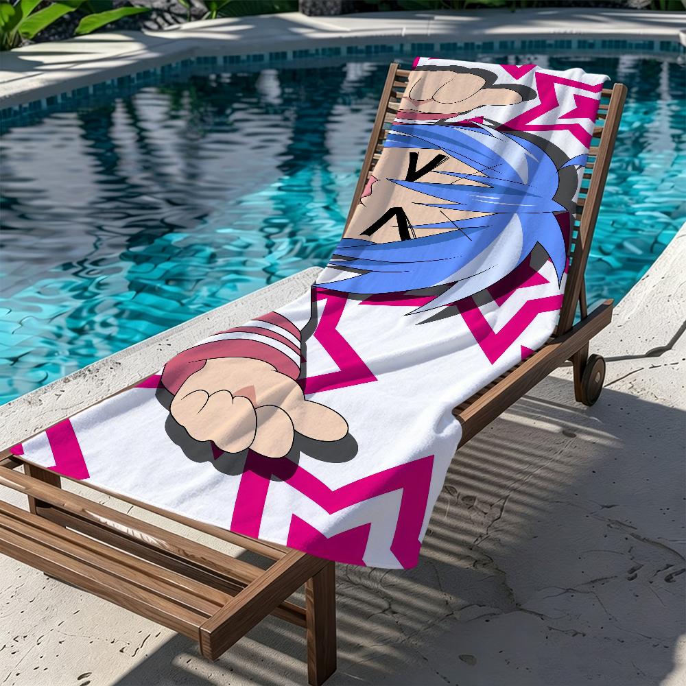 l-lucky anime s-stear Towel Large Quick-Drying Microfiber soft Beach Towel for Travel Fitness Sauna Bathing Camping