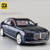 ОСО 1:24 BMW THE I7 G70 M70L Полностью электрический лимузин на новой энергии Металлическая литая модель автомобиля Звук и свет Подарок для парня
