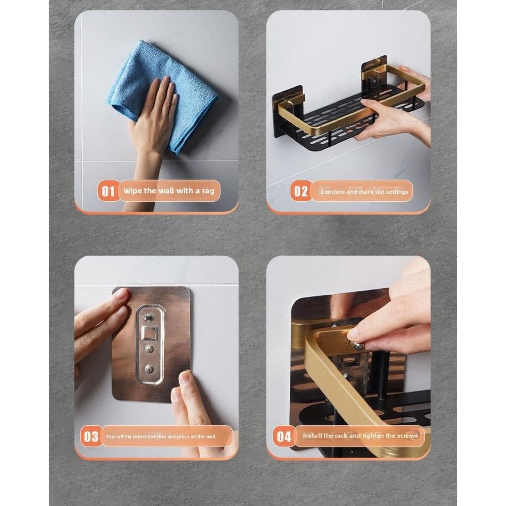 Ванная комната прямоугольная треугольная корзина присоска настенная алюминиевая душевая комната треугольная неперфорированная угловая полка для ванной