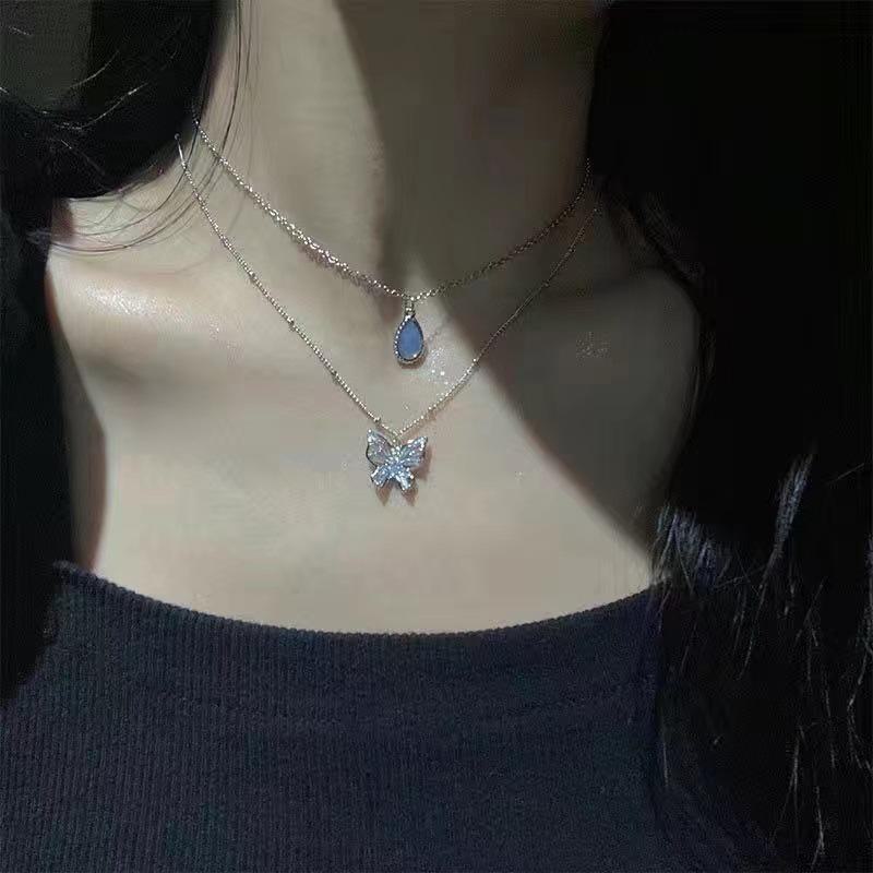 Серебряное ожерелье «Фея-бабочка»: Шикарная, модная, элегантная цепочка на ключицу — милый и стильный аксессуар высшего класса