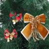 Sparkling Christmas Bow Pendant with Ribbon Xmas Hanging Ornaments Christmas Tree Bowknot Door