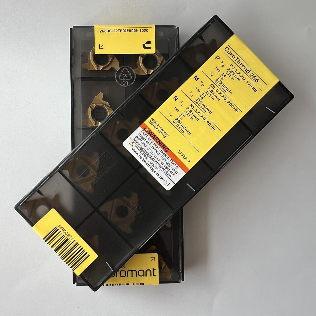 Sandvik / 266RG-22TR01F500E 1020 / Оригинальное шведское лезвие из твердого сплава 10 шт.