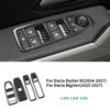 Car Window Lifting Panel Carbon Fiber Style For 2024 2025 2026 Dacia Duster 3 Dacia Bigster 2025 2026 Interior Trim Sticker