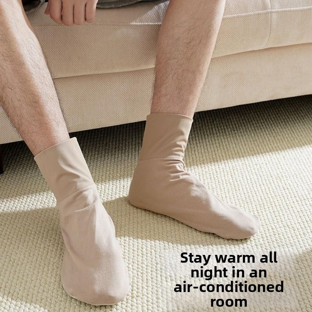 Mugwort Bottom Air Conditioning Sleep Socks Loose Middle Tube Socks Men Floor Socks Winter Season