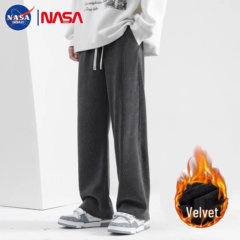 NASA NOAH Men's Corduroy Straight Leg Casual Sweatpants