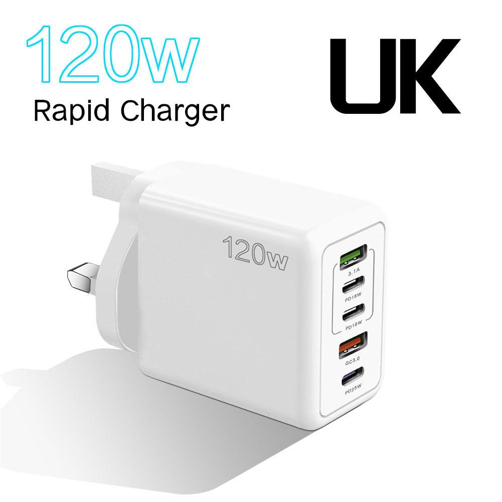 USB C Charger 120W Fast Charging Type C PD QC3.0 Mobile For IPhone Adapter Realme D3Z2