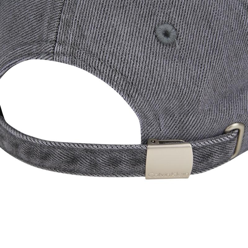 Calvin Klein Classic retro embroidered denim, cotton, peaked cap, same style for men and women, dark PA7-Dark Gray F-No box