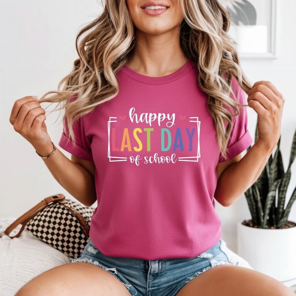 Happy Last Day Of School Retro Unisexs T Shirt Teacher Student End Of Year Tee