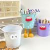Metal Bucket Pencil Holder Funny Desk Organizer for Office Home Large Capacity