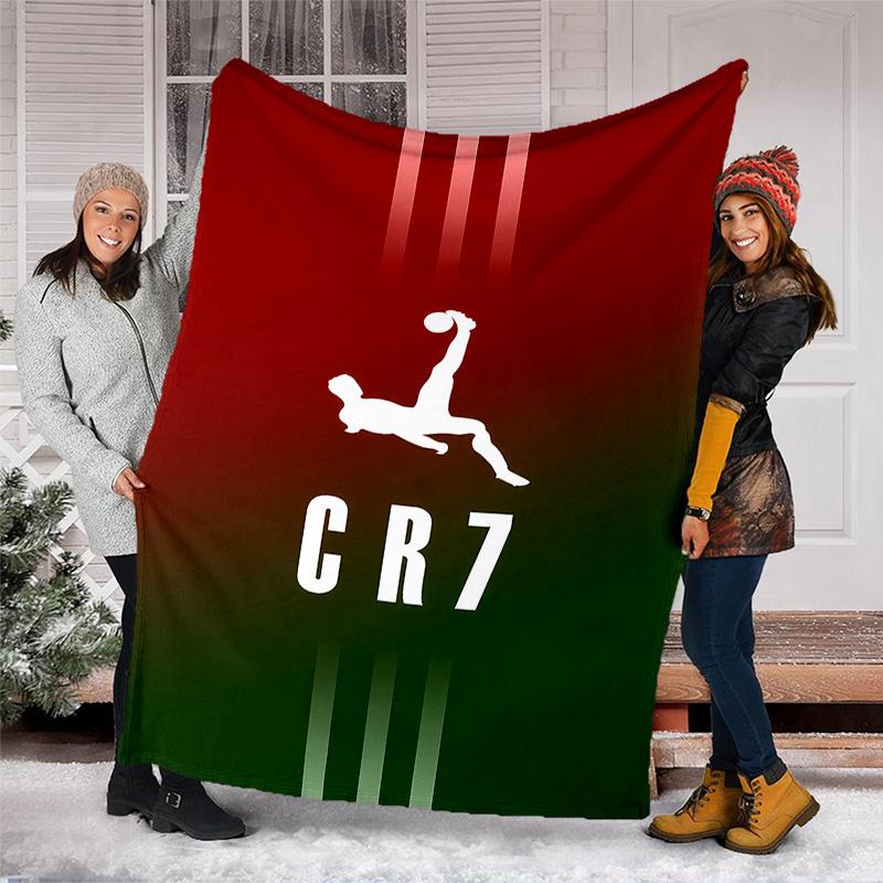 Cristiano Ronaldo printed throw blanket—lightweight,soft,warm;versatile blanket for all seasons—perfect as &air-conditioning throw,nap blanket