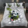 3D Animal Panda Bed Linen Set Nice Single Double Bed Cover Set Luxury Bamboo Queen King Twin Double Bed Clothing for Adult
