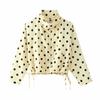 2026 Spring New Product European and American Cross-border Women's Clothing Street Fashion Drawstring Design Polka Dot Jacket w017 D028
