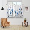 Floral Vintage Flower Kitchen Curtains Rustic Blue Tulip Farmhouse Short Cafe Tier Curtains Decor For  Rod Pocket Window Drapes