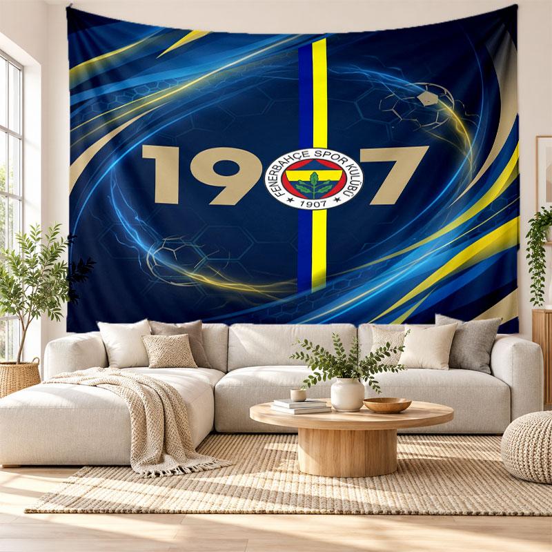 Fenerbahçe FC Wall Tapestry, Soft Fabric Wall Hanging, Decorative Backdrop For Bedroom Home Wall Art