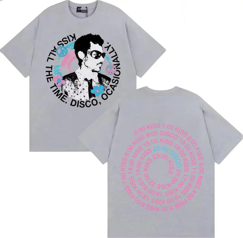 Harry Styles Kiss All The Time Disco Occasionally Hip Hop Tour 2026 High Quality Tshirt Fan Gift Unisex Oversized Cotton Tshirt