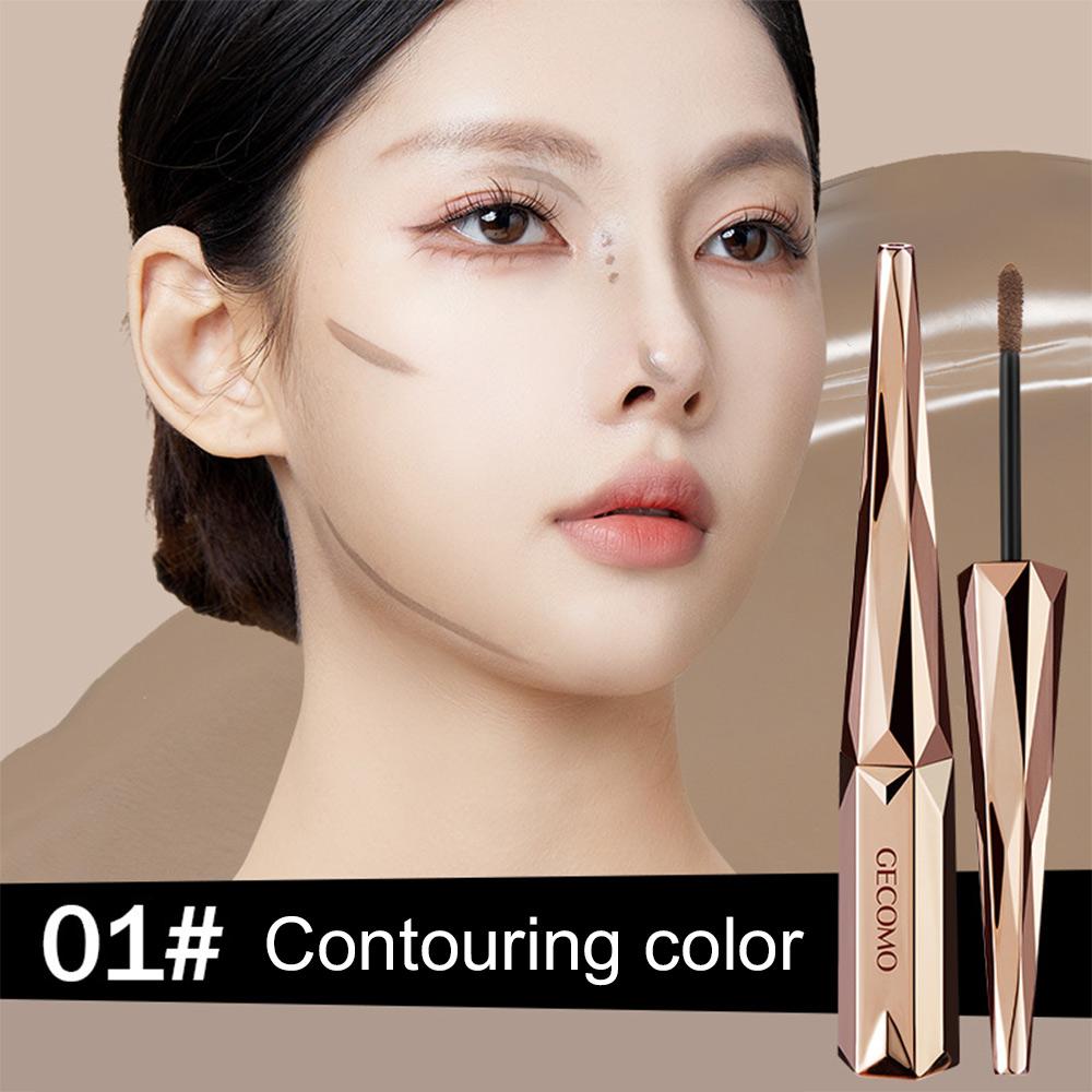 GECOMO Matte Liquid Contour Stick, 3D Nose Shadow Contouring Makeup Highlighter Concealer Concealer