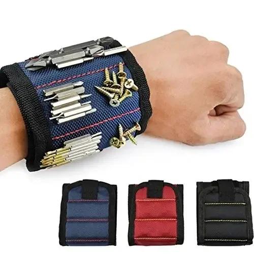Magnetic Wristband for Holding Screws Tool Kit Belt Household Strong Magnets Adsorbent Nails Drilling Bits Wrist Men Gadgets Bag