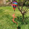 Plastic Color-changing Film Wind Spinners 40cm Balloon Striped Tie Dye Pinwheels