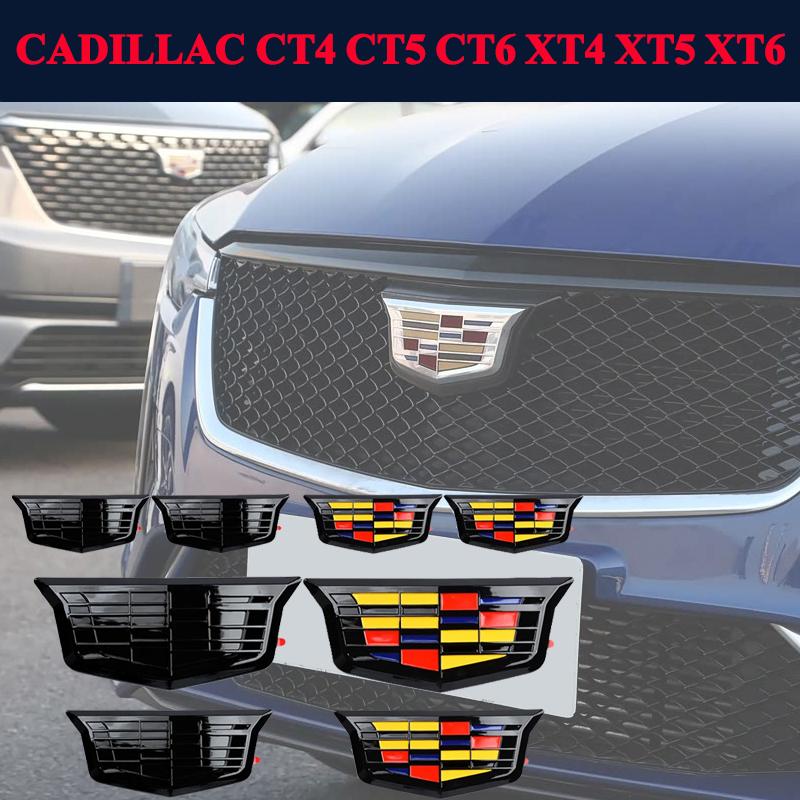 for Cadillac CT4 CT5 CT6 XT4 XT5 XT6 Replacement Logo Car Front Rear Emblem Steering Wheel Sticker Side Body Badge Accessories