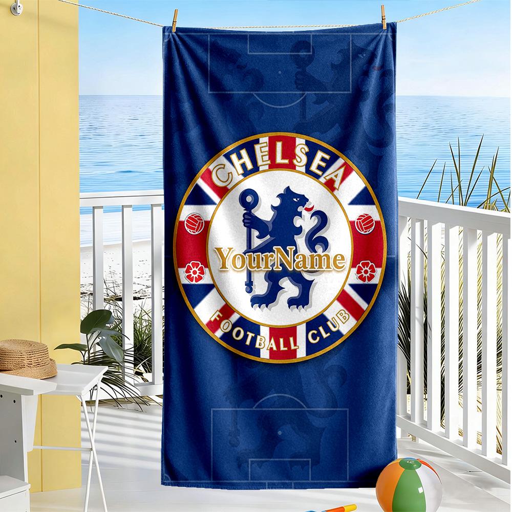 Chelsea Customize Your Name Beach Towel Super Soft & Absorbent Suitable for Sports Travel Swimming Yoga Bathroom Beach And Pool